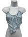 Camila Coelho Size XS Blue Viscose Blend Cut Out Detail Asymmetric Zip Close Top Blue / XS
