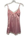 Lovers and Friends Size XS Pink & White Polyester Lace Trim Satin Mini Dress Pink & White / XS