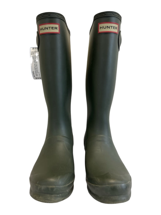 Hunter Shoe Size 36 Dark Olive Green Rubber Buckle Detail Rain Boots Boots Dark Olive Green / 36
