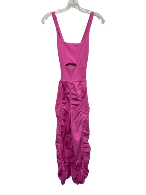 Free People Movement Size S Pink Polyester & Polyamide Athletic Cutout Jumpsuit Pink / S