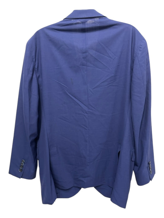 H Stockton Navy Wool Solid 2 Button Men's Blazer 50