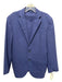 H Stockton Navy Wool Solid 2 Button Men's Blazer 50