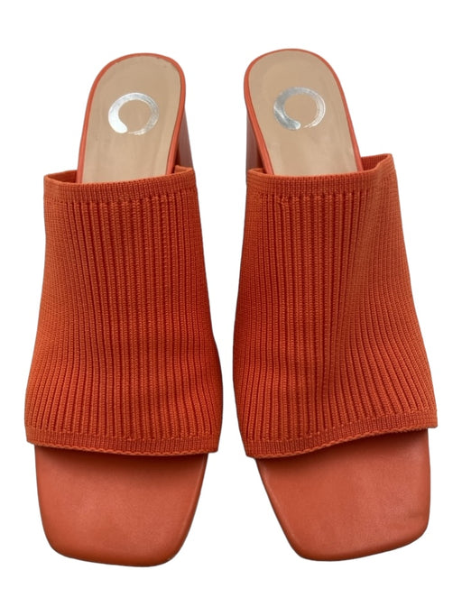 Journee Collection Shoe Size 8 Orange Missing Fabric Block Heel Sandals Orange / 8