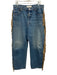 Mother Superior Size 32 Medium Wash & Brown Cotton Denim Faux Suede Fringe Jeans Medium Wash & Brown / 32