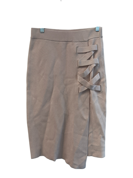 Jonathan Simkhai Size XS Pale Pink Rayon Blend Elastic Waist Stitch Design Skirt Pale Pink / XS