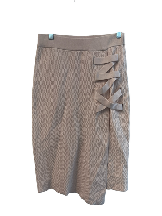 Jonathan Simkhai Size XS Pale Pink Rayon Blend Elastic Waist Stitch Design Skirt Pale Pink / XS