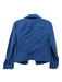 Theory Size M Blue Cotton Blend Twill Lapel Open Front Crop Jacket Blue / M