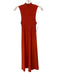 Theory Size S Orange Rayon & Nylon Sleeveless Rib Knit Mock Neck Midi Dress Orange / S