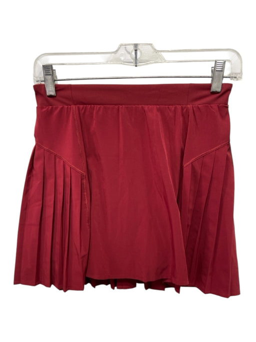 Spanx Size S Burgundy Red Polyester Pleated Tennis Skort Skirt Burgundy Red / S