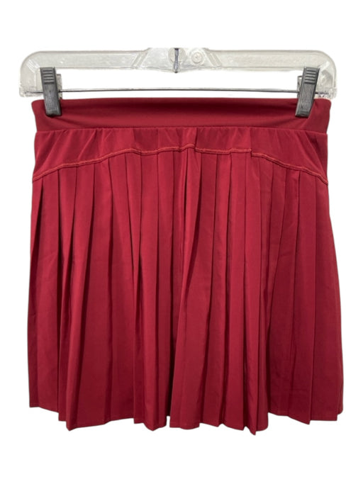 Spanx Size S Burgundy Red Polyester Pleated Tennis Skort Skirt Burgundy Red / S