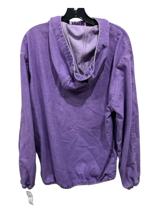 Levis Size S Purple Cotton Denim Quarter Zip Front Pocket Long Sleeve Jacket Purple / S