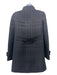 Burberry Size 2 Black Viscose Blend Plaid Button Up Pockets Coat Black / 2