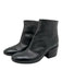 Marsell Shoe Size 36 Black Leather round toe Block Heel Back Zip Booties Black / 36