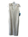 Pearl by Lela Rose Size Medium Cream Cotton Sleeveless Chevron Maxi Dress Cream / Medium