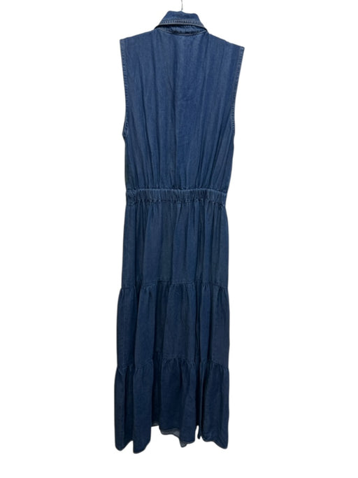 Karina Grimaldi Size XS Blue Wash Lyocell goldtone hardware Sleeveless Dress Blue Wash / XS
