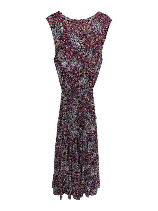 Misa Size S Black, Pink & Multi Polyester Keyhole Front Floral Print Maxi Dress Black, Pink & Multi / S