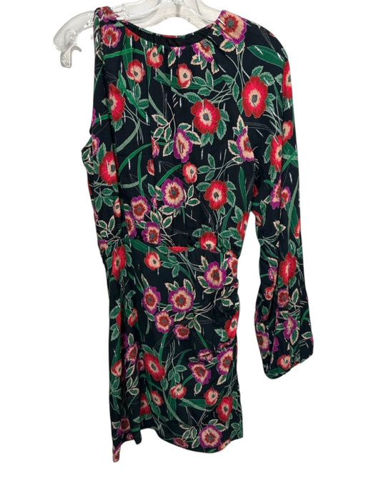 Misa Size S Black & Multi Viscose Blend Cold Shoulder Floral Print Dress Black & Multi / S