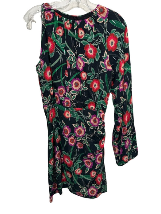Misa Size S Black & Multi Viscose Blend Cold Shoulder Floral Print Dress Black & Multi / S