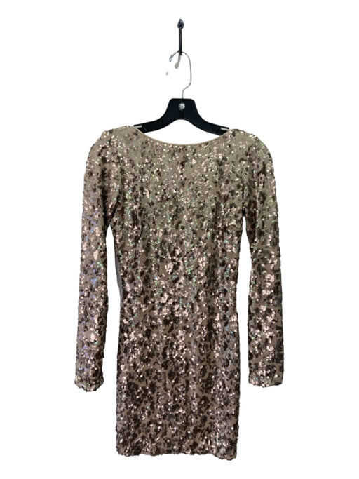 Dress the Population Size S Taupe & Green Polyester Fully Sequinned Dress Taupe & Green / S