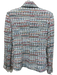 L'agence Size 4 White, Blue & Orange Polyester Tweed Metallic Thread Jacket White, Blue & Orange / 4