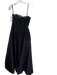 Helen Morley Size Est S Black Acetate & Silk Sleeveless Floral Embroidery Gown Black / Est S