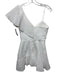 Amanda Uprichard Size P White Polyester One Shoulder Windowpane Ruffles Dress White / P