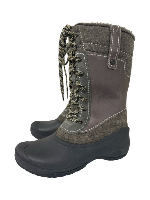 The North Face Shoe Size 10.5 Dark Gray Rubber & Leather Felted Wool Boots Dark Gray / 10.5