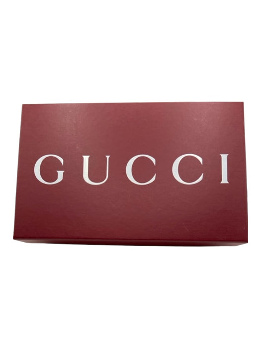 Gucci Shoe Size 37.5 White & Silver Leather Upper GG Lace Up Low Top Sneakers White & Silver / 37.5