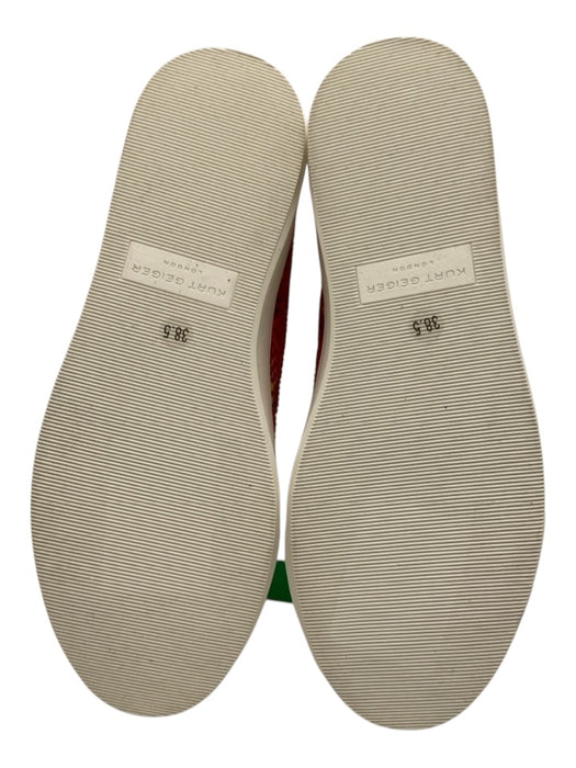 Kurt Geiger Shoe Size 38.5 orange, green & white Canvas Rhinestone Sneakers orange, green & white / 38.5