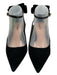 Kate Spade Shoe Size 8 Black Suede & Patent Leather Velvet Bow Kitten Heel Pumps Black / 8