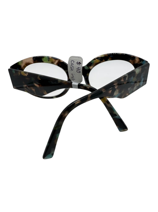 Warby Parker Size Large Black, Green & Brown Acetate Tortoise case incl Glasses Black, Green & Brown / Large