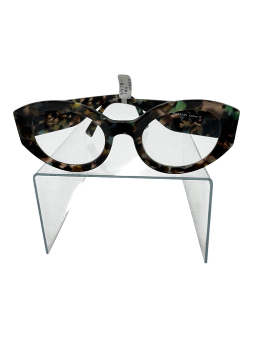 Warby Parker Size Large Black, Green & Brown Acetate Tortoise case incl Glasses Black, Green & Brown / Large