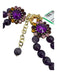 Eye Candy Los Angeles Purple & Gold Amethyst Rhinestone Butterfly Necklace Purple & Gold