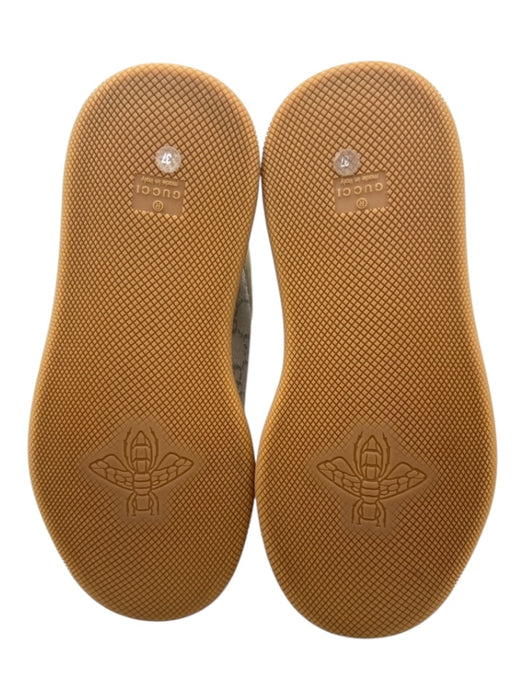 Gucci Shoe Size 37 Beige, Pink, Green Leather Canvas Monogram Platform Sneakers Beige, Pink, Green / 37