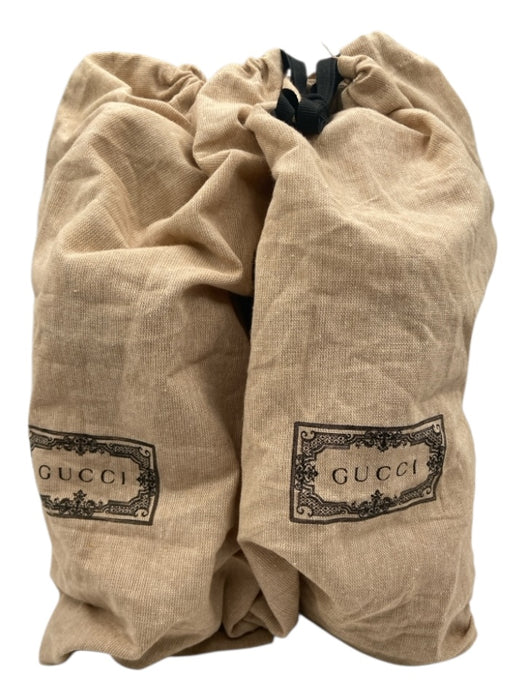 Gucci Shoe Size 37 Beige, Pink, Green Leather Canvas Monogram Platform Sneakers Beige, Pink, Green / 37