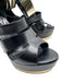 Roberto Botticelli Shoe Size 39 Black & Gold Leather Upper Back Zip Sandals Black & Gold / 39