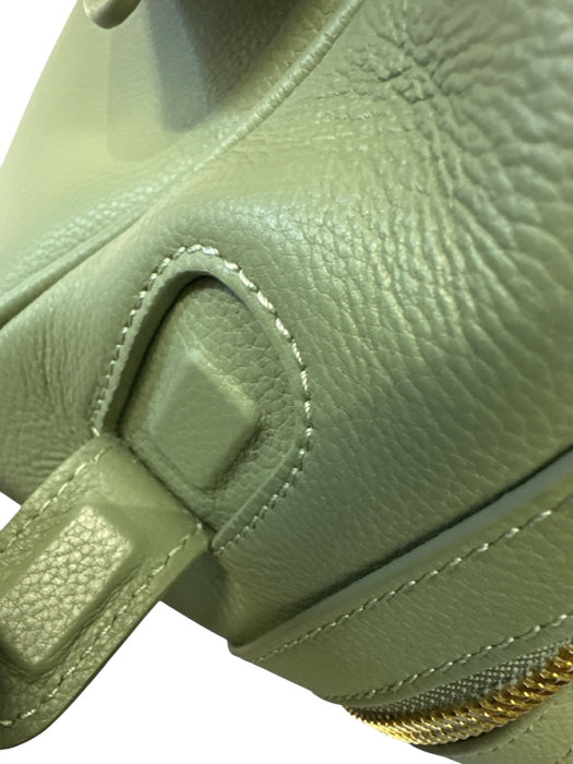 Moncrief Sage green Pebble Leather Gold hardware Crossbody Strap Weekender Bag Sage green / L/XL