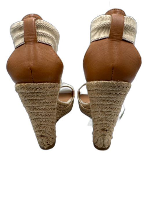 Jean Michel Cazabat Shoe Size 38.5 White, Beige & Tan Leather Upper Sandals White, Beige & Tan / 38.5