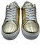 Kurt Geiger Shoe Size 40 Gold & White Leather Upper Metallic Eye Sneakers Gold & White / 40