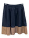 Adolfo Dominguez Size 36/XS Black & Brown Polyester Gathered Colorblock Skirt Black & Brown / 36/XS