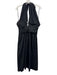 Staud Size 12 Black Cotton Blend Halter Midi Dress Black / 12
