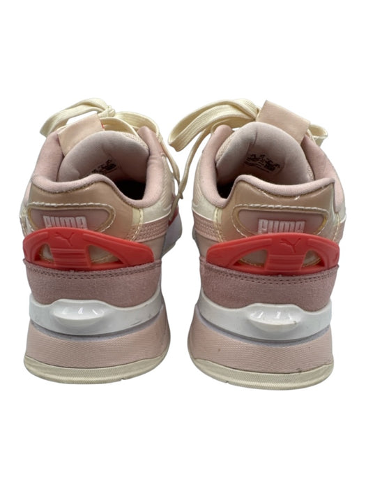 Puma Shoe Size 9 Pink & Cream Leather & Synthetic Low Top Chunky Sole Sneakers Pink & Cream / 9