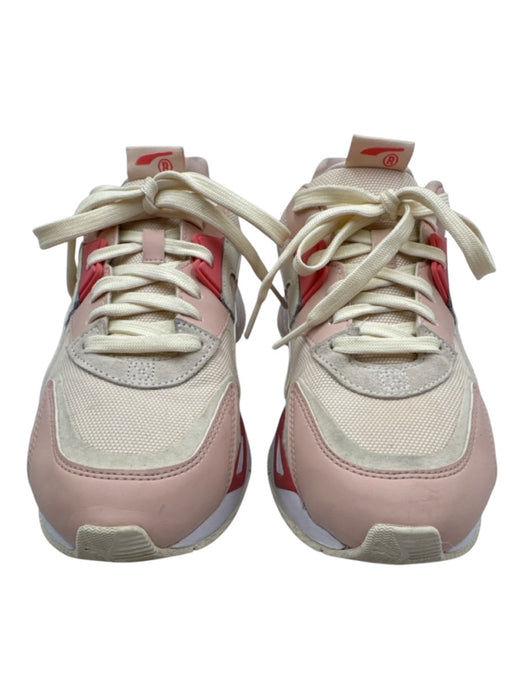 Puma Shoe Size 9 Pink & Cream Leather & Synthetic Low Top Chunky Sole Sneakers Pink & Cream / 9