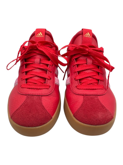 Adidas Shoe Size 8.5 Red & Pink Leather & Suede Low Top Lace Up Sneakers Red & Pink / 8.5