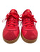 Adidas Shoe Size 8.5 Red & Pink Leather & Suede Low Top Lace Up Sneakers Red & Pink / 8.5