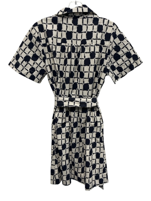 Cleobella Size XS Black & Ivory Organic Cotton Short Sleeve Block Print Dress Black & Ivory / XS