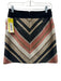 Karen Millen Size 4 Black, Red, Gold Polyester & Cotton Woven Chevron Mini Skirt Black, Red, Gold / 4