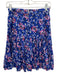 Isabel Etoile Marant Size 4 Blue, Red, Pink Cotton Back Zip Floral Print Skirt Blue, Red, Pink / 4