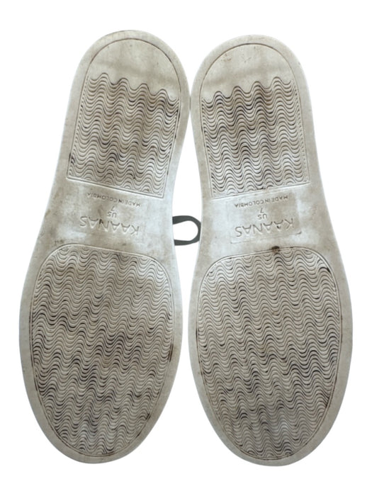 Kaanas Shoe Size 7 White, Green, Brown Leather Ponyhair embossed Sneakers White, Green, Brown / 7