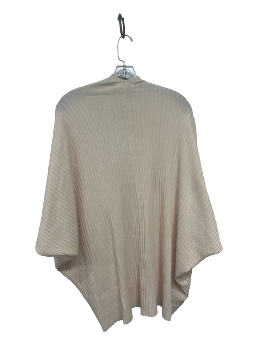 Pure Good Size One Size Beige Viscose Blend Sleeveless curved hem Ribbed Sweater Beige / One Size